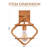 Farmhouse 1-Light Wood Grain Metal Wall Sconces, Retro Rhomboid Wall Light, Geometric Bedside Wall Mount Sconces