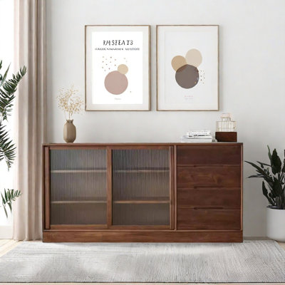 Minimalist Sideboard Cabinet With Glass Doors