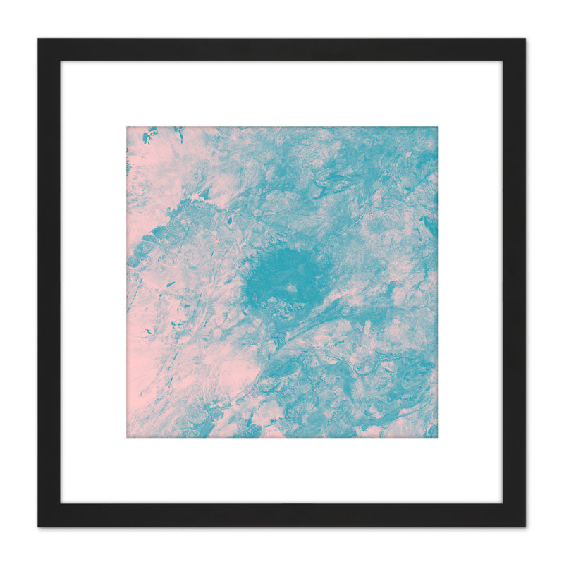 Pink Blue Clouds Abstract Sky - Single Picture Frame Painting