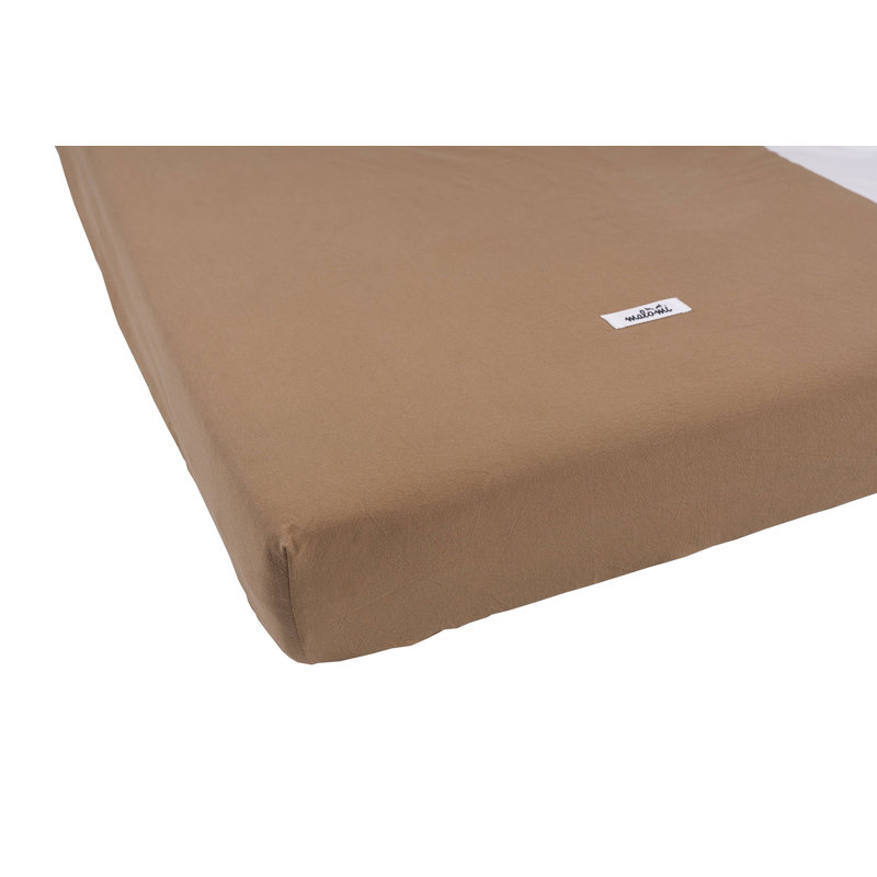 100% Cotton Fitted Sheet, Camel