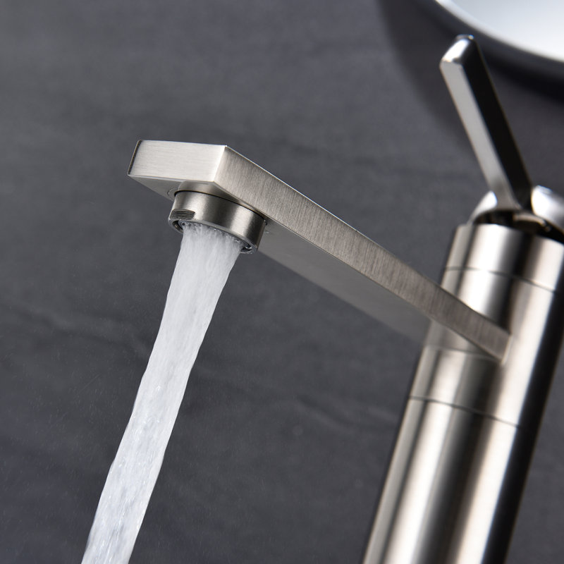 Single Handle Bathroom Sink Faucet In Brushed Nickel, Stainless Steel, Spot-, Minimizes Cleaning, One For Easy Water , Rounded Lines A Relaxed Look Nickel Faucet, Handle, Spot- Finish Reduced