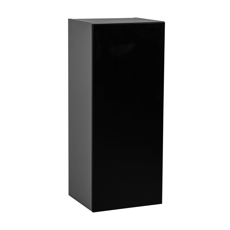 WALLKITCHENS  18 W x 12 D x 36 H Particleboard Open Wall Cabitet with doors in Matte , Black Matte, 36" H x 18" W