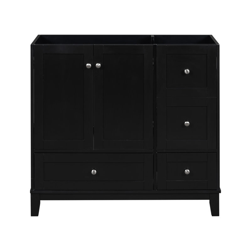 17.5'' Single Bathroom Vanity Base Only, Black
