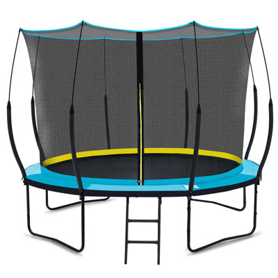 Trampolines récréatives de 10 pi avec enceinte pour enfants et adultes avec poteaux en fibre de verre brevetés