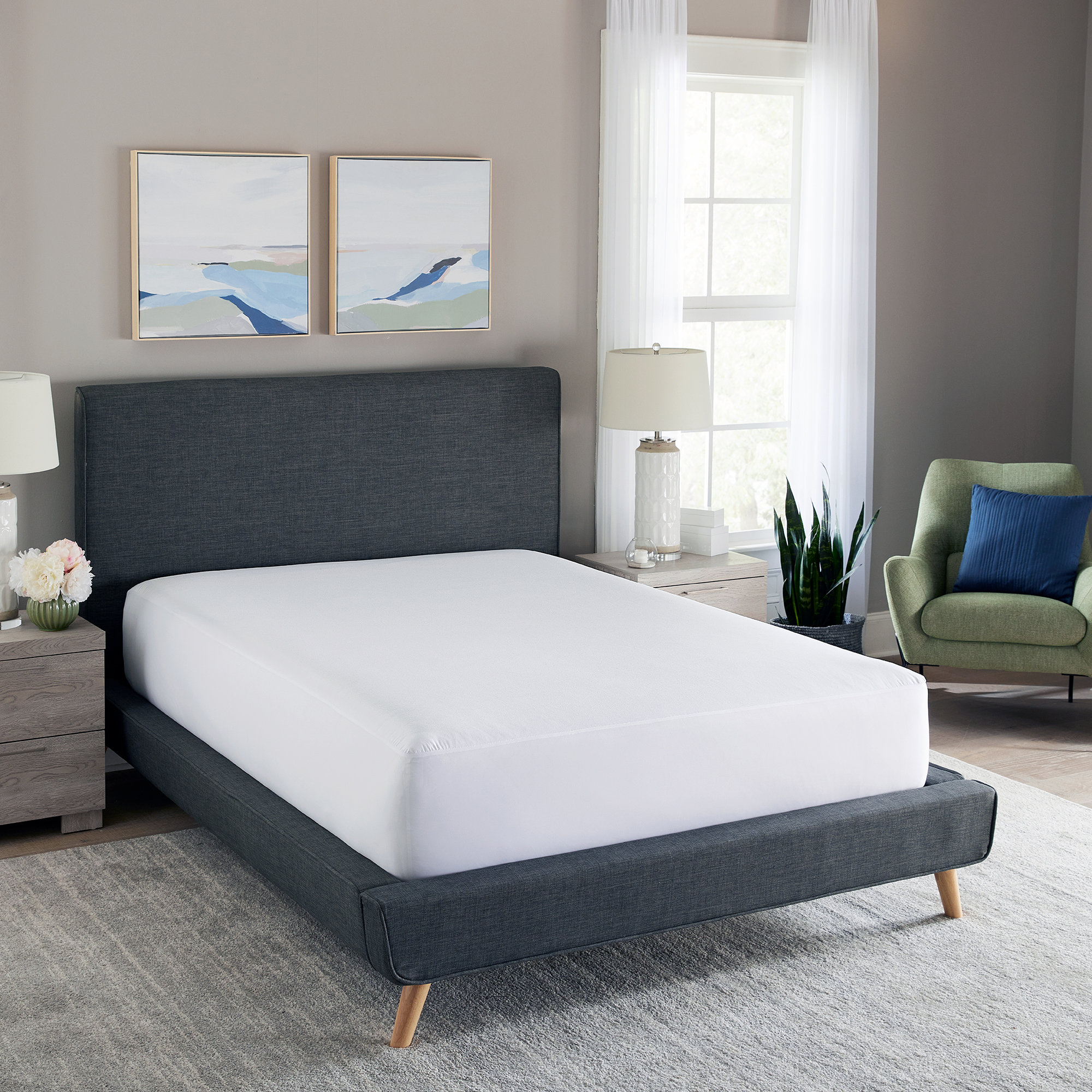 BodiPEDIC Essentials Whisper Quiet Waterproof Mattress Protector