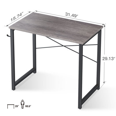 17 Stories Djellona Metal Base Writing Desk & Reviews | Wayfair