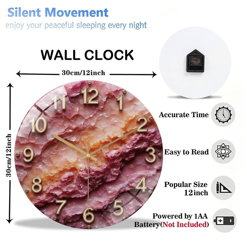 Horloge murale horloge 12 po