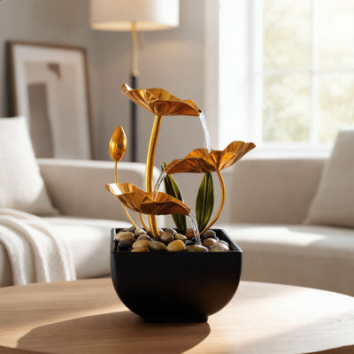 Fontaine de bureau Golden Lotus