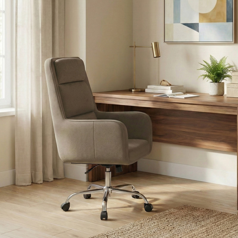 Fauteuil de direction pivotant avec appui-tête Modern, Chameau