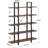 5-Tier Storage Bookcase, Industrial Style Open Bookshelf 72 Inches Tall, 47" Wide Freestanding Display Shelf
