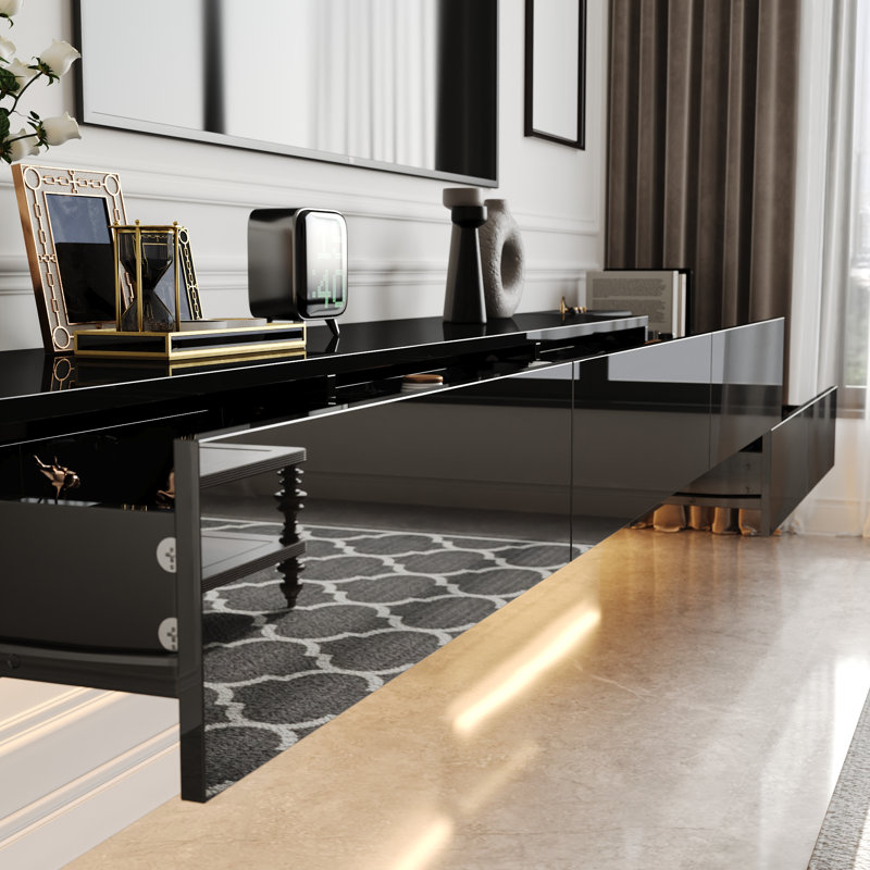 Console télé modulaire murale avec éclairage à DEL 3 couleurs