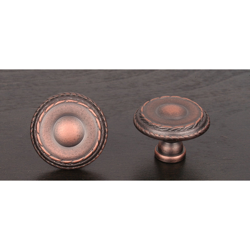Poignée à double tranchant CK Series, Diamètre du bouton 1,5 po, Distressed Copper