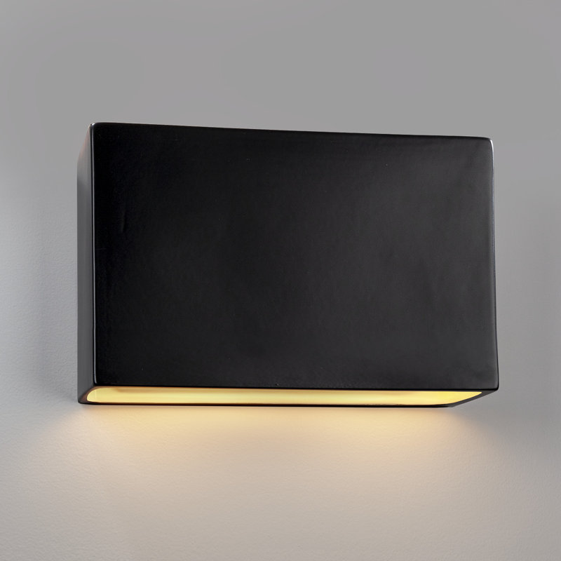 Plafonnier encastré d'extérieur 2 lumières Bergen Beach, H 8 po x l 16,5 po x p 4 po, Noir mat carbone