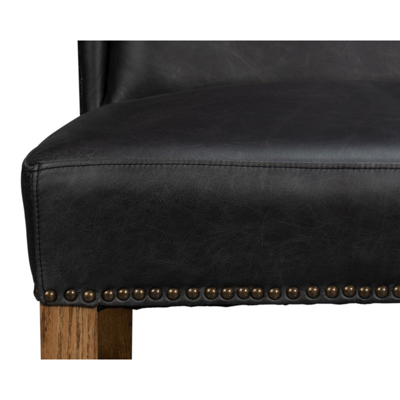 Leather Dining Chair, Black
