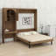 Lit escamotable moderne avec armoire latérale réversible, lumières DEL, tiroirs et armoires-439744406