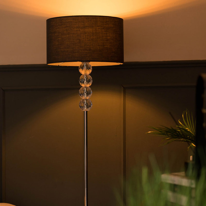 Eleanor 132cm Chrome Traditional Floor Lamp
