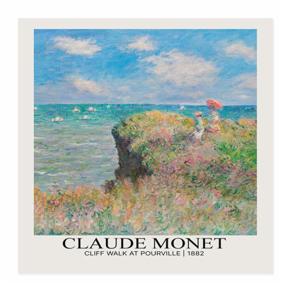 «Landscape and Nature Claude Monet Cliff Walk at Pourville», reproduction d'art classique sans cadre