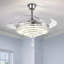 Ventilateur de plafond en cristal 42 pouces rétractable avec lumières