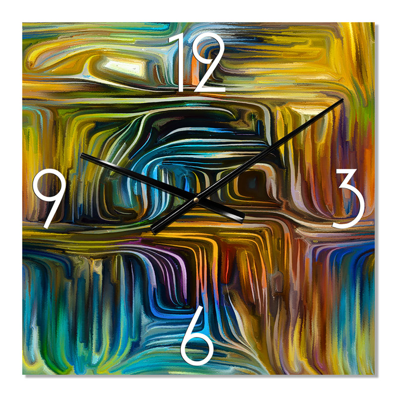 Color Fusion IV - Horloge murale moderne, Petit