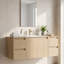 Meuble-lavabo flottant simple 48 po avec lavabo en céramique et conception sans poignée-132948279-132948281