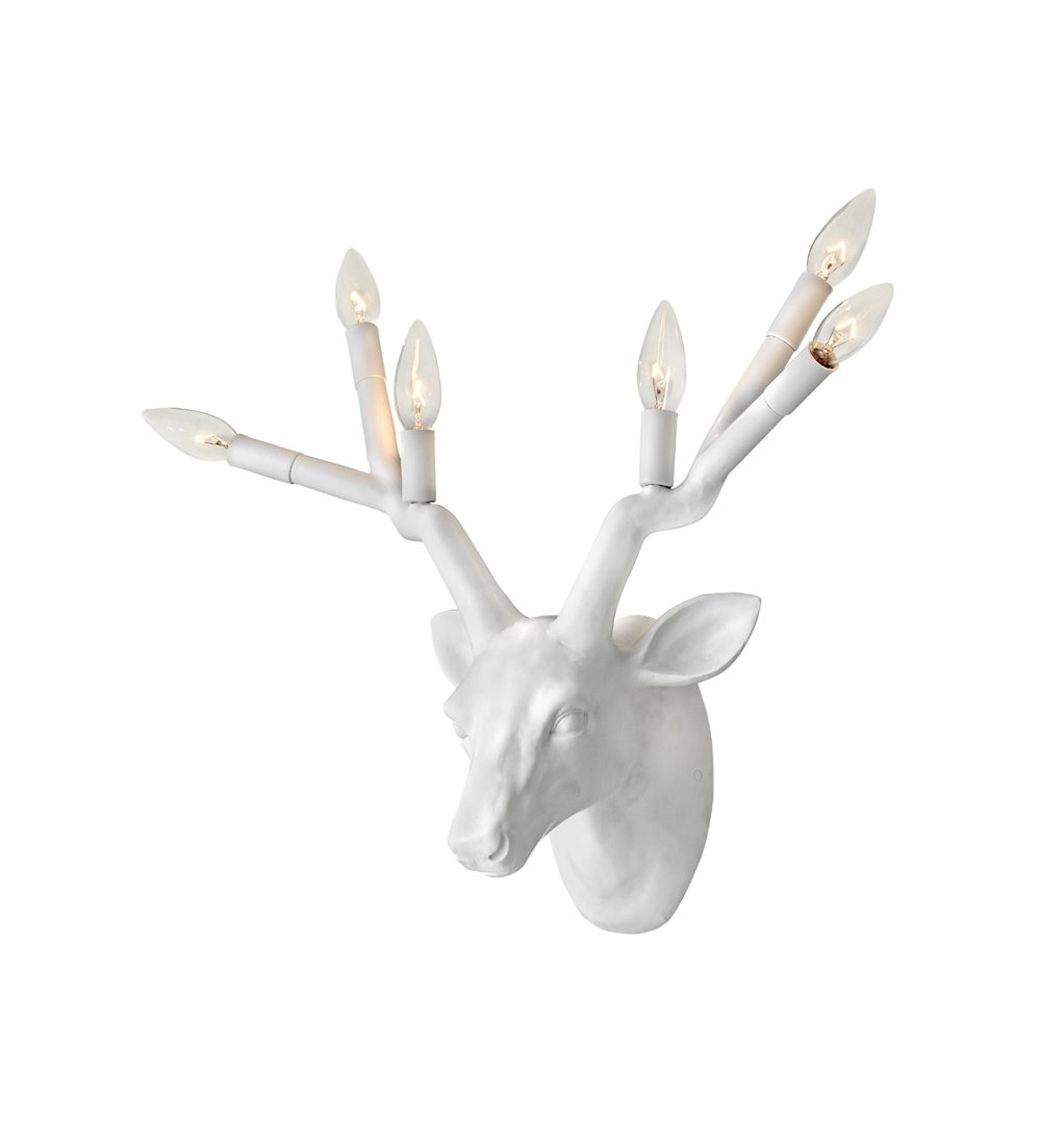 Stag Six-Light Indoor Plug-In Wall Sconce w/ On/Off Switch Hinkley
