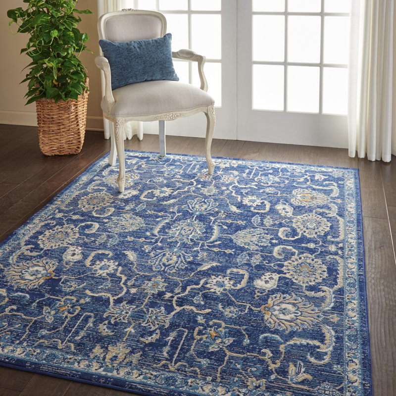 Chattahoochee Navy Blue Rug, Rectangle 239 x 300cm