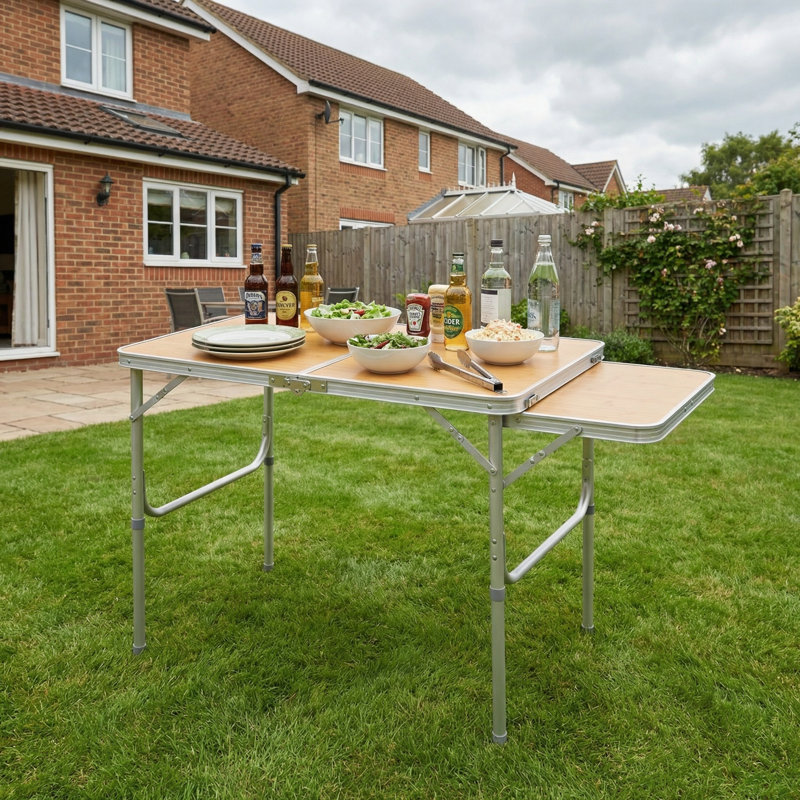 Rectangular Extendable Outdoor Picnic Table , 90cm cm W 60cm cm D