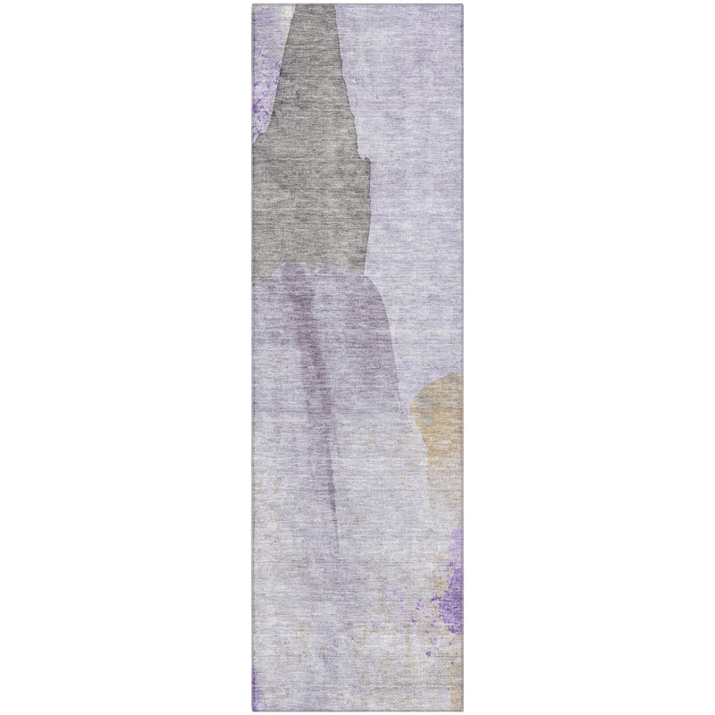 Premium Machine Washable Mouton Abstract Rug, Runner 2'3" x 7'6"