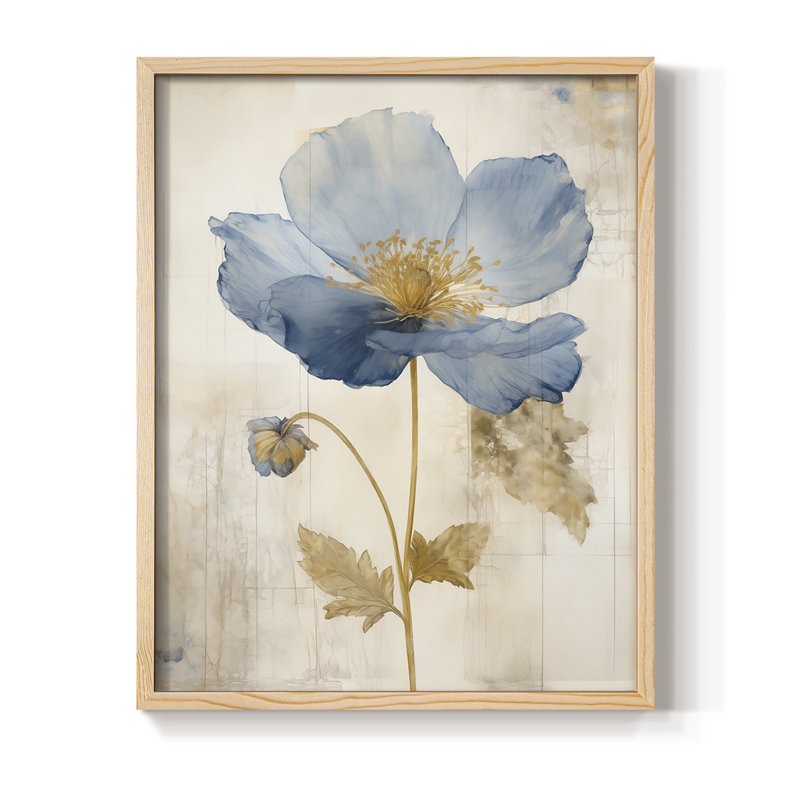 Impression encadrée FLORAL Series L III - bois massif, H 15 po x l 12 po