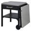Chariot de cuisine avec chariot pliable et plateau de rangement pour l'extérieur-159748561