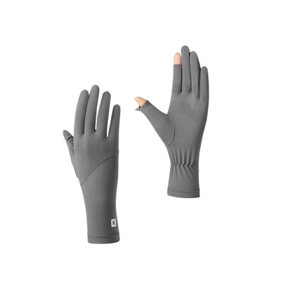 pair of mittens Sunscreen Gloves Summer Women's Ice Silk Outdoor Driving Cycling Thin Breathable Gloves With Finger Leakage Feel Panel