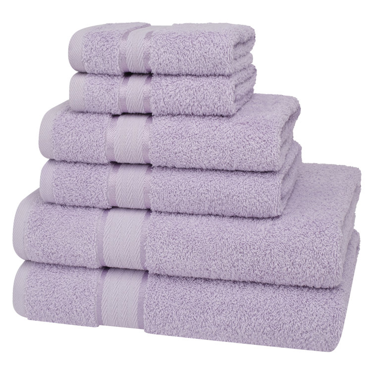 American Soft Linen Bath Towels 100% Turkish Cotton 4 Piece Luxury Bath  Towel Sets for Bathroom - Violet Purple