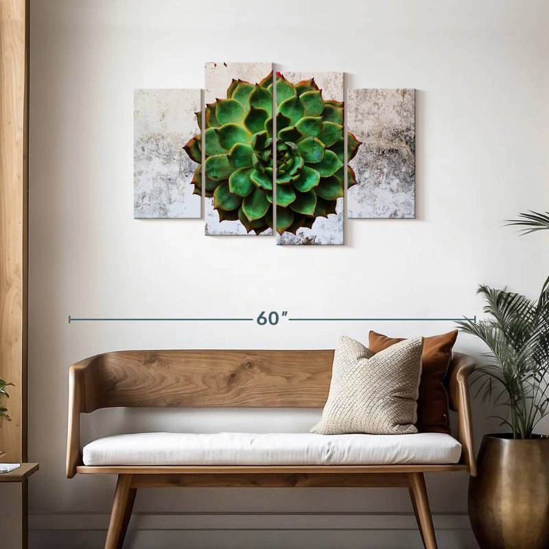 Harnek Grunge Succulent, 27" H x 43" W