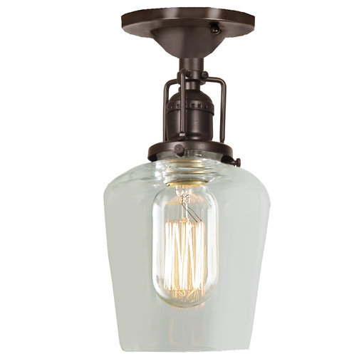 Shumway Glass Semi Flush Mount, Oil Rubbed Bronze