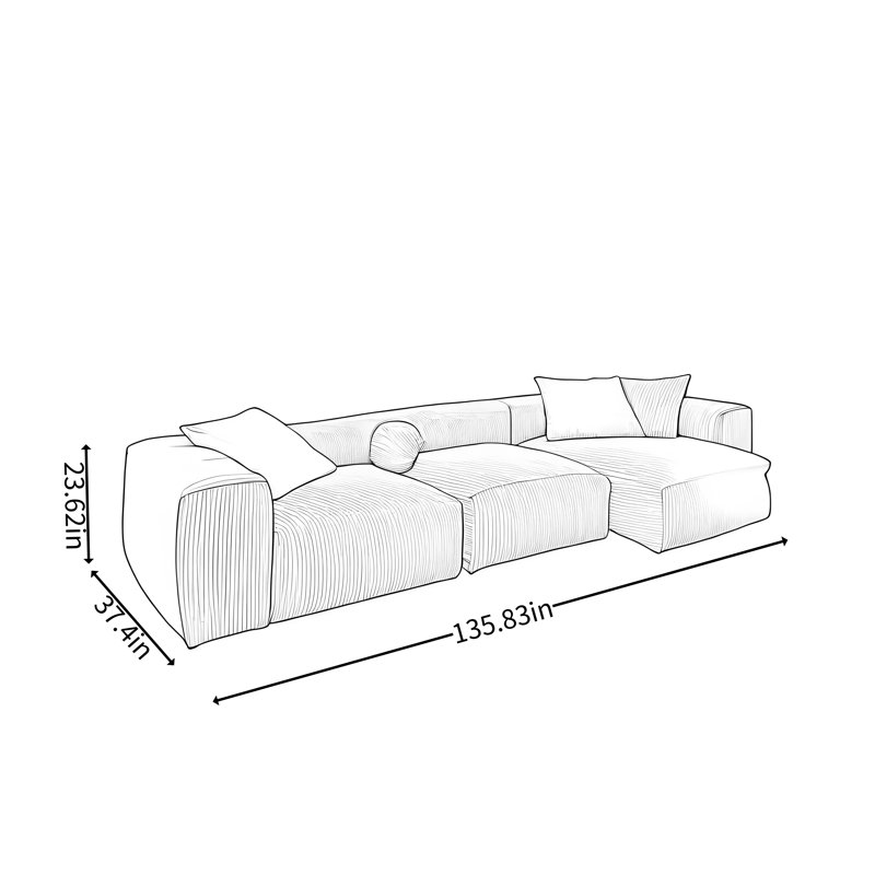 Tofu-Shaped Living Room Modular Sofa