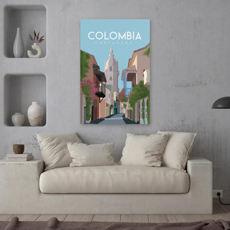 Colombie - aventure, publicité, pays, impression, H 36 po x l 24 po