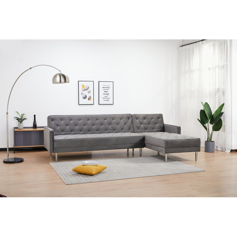 Dorothea Reversible Sleeper Corner Sofa, Slate Grey