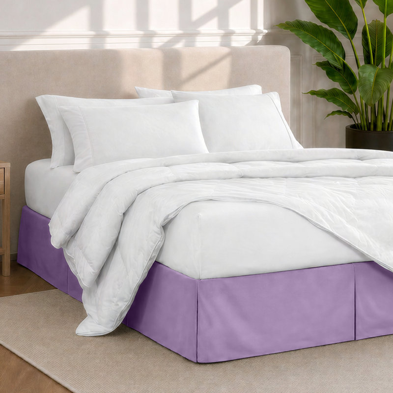 Tailored 15" Pleated Bed Skirt, Twin XL, Lavender