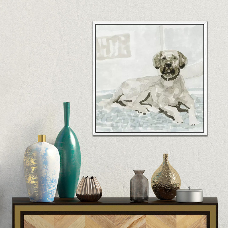 Dog Study I by Stellar Design Studio - Gallery-Wrapped Canvas Giclée on Canvas, White Framed