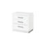Table de chevet blanche laiteuse 3 pour une chambre à coucher contemporaine attrayante avec rangement pratique