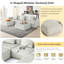 118" U-Shaped Cloud Sectional Sofa Plush Corduroy 5-Seater Compression Sofa with 2 Footrests, No Assembly Required-1616717149