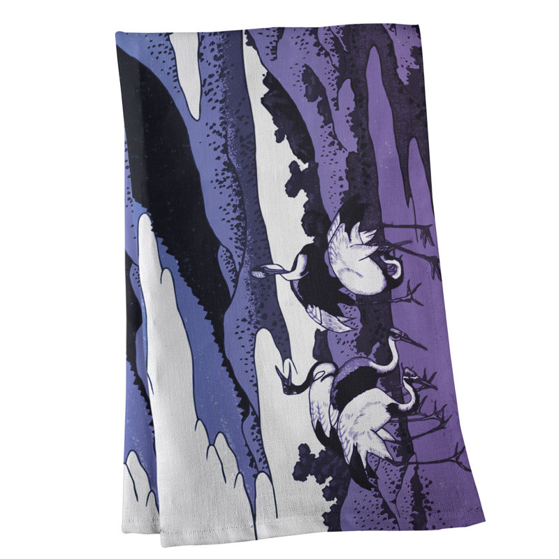 Tea Towel Kitchen Towel, Poly Twill, Dark Purple