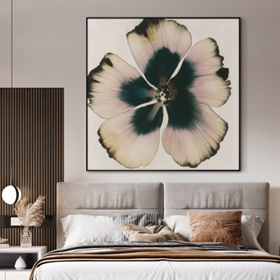 Extra Large Abstract Floral Art – Teal, Pink, and Beige Textured Contemporary Wall Decor for Living Room or Bedroom,Home Decor Extra Large Framed Wall Art Print (Framed Assembly Required)