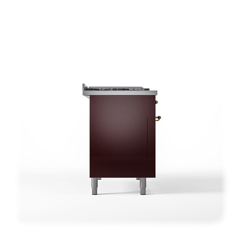 ILVE Nostalgie II 48 in Dual Fuel Range, 5 Burner, Griddle, Frenchtop, Liquid Propane, RAL/Copper