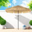 Parasols de terrasse à énergie solaire de style Tiki en acier 8,7 pi pour terrasse de jardin
