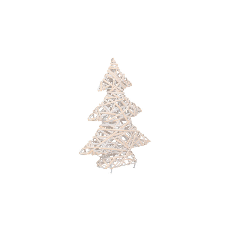Wicker White Wash Tabletop Tree