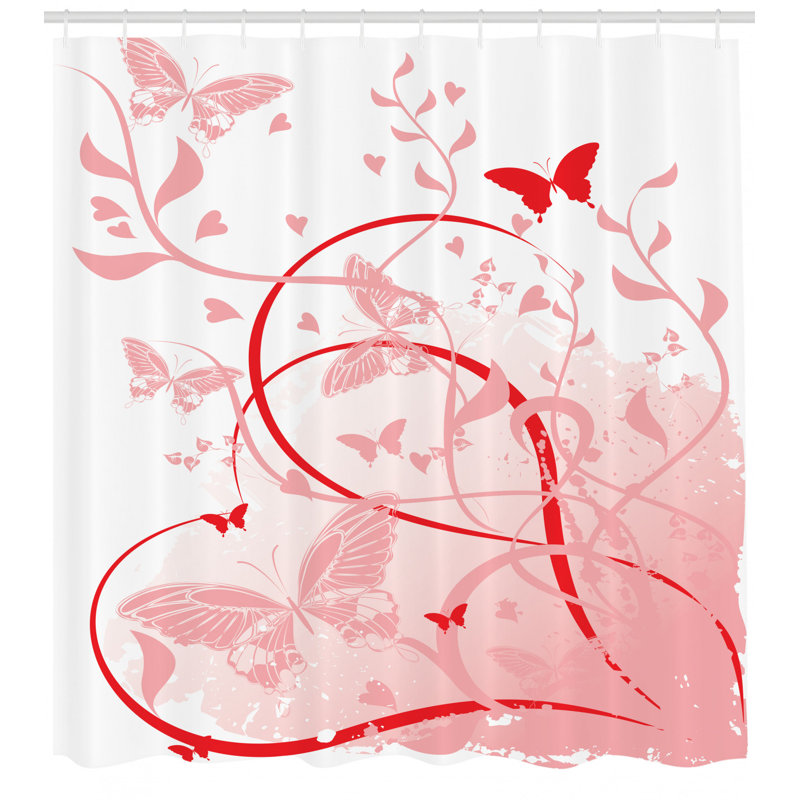 Shower Curtain with Hooks Included, 70" H x 69" W