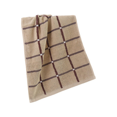 Serviette de toilette douce à séchage rapide avec absorbant doux, serviette de toilette non pelucheuse et débarbouillette faciale pour usage quotidien à la maison, brun 13,4 x 28,3 po
