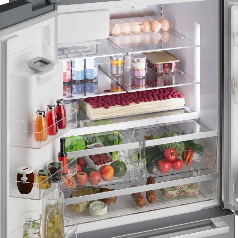 Free-Standing Fridge-Freezer, Stainless Steel