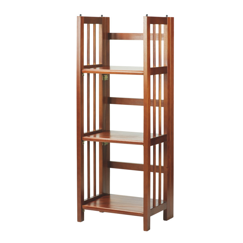 Bibliothèque standard en bois massif H 38 "x l 14", Acajou